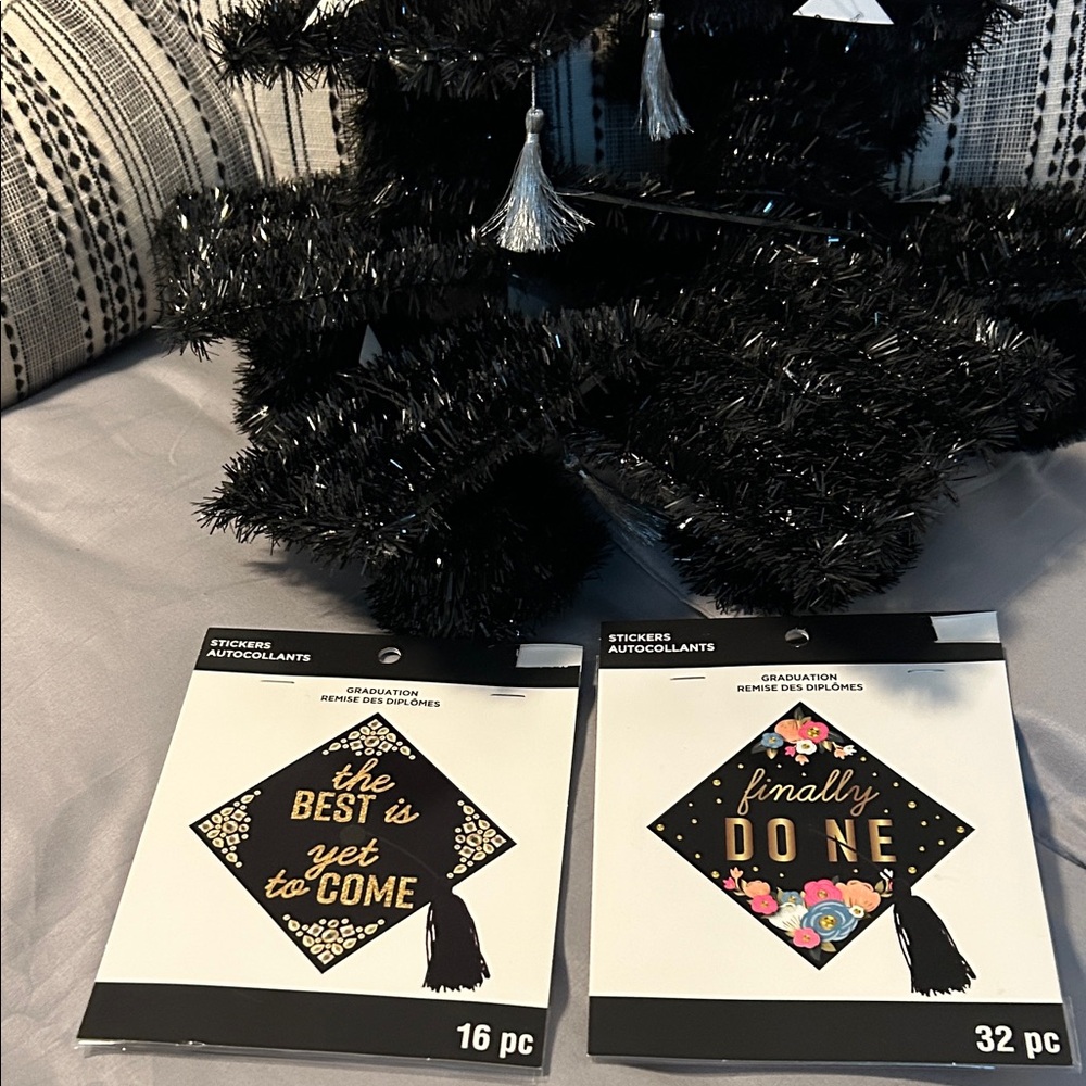 Graduation Cap Stickers Set with table pieces NWT